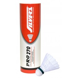 Silvers PRO-270 White Nylon Shuttlecocks (Pack of 6)